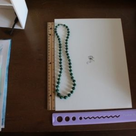 Malachite spheres necklace - Picture 3 of 4